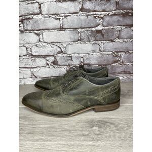 Steve Madden Iggy Green Leather Handcrafted Wingtip Oxfords Shoes Men’s 43EU/10M